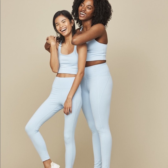 light blue baby leggings